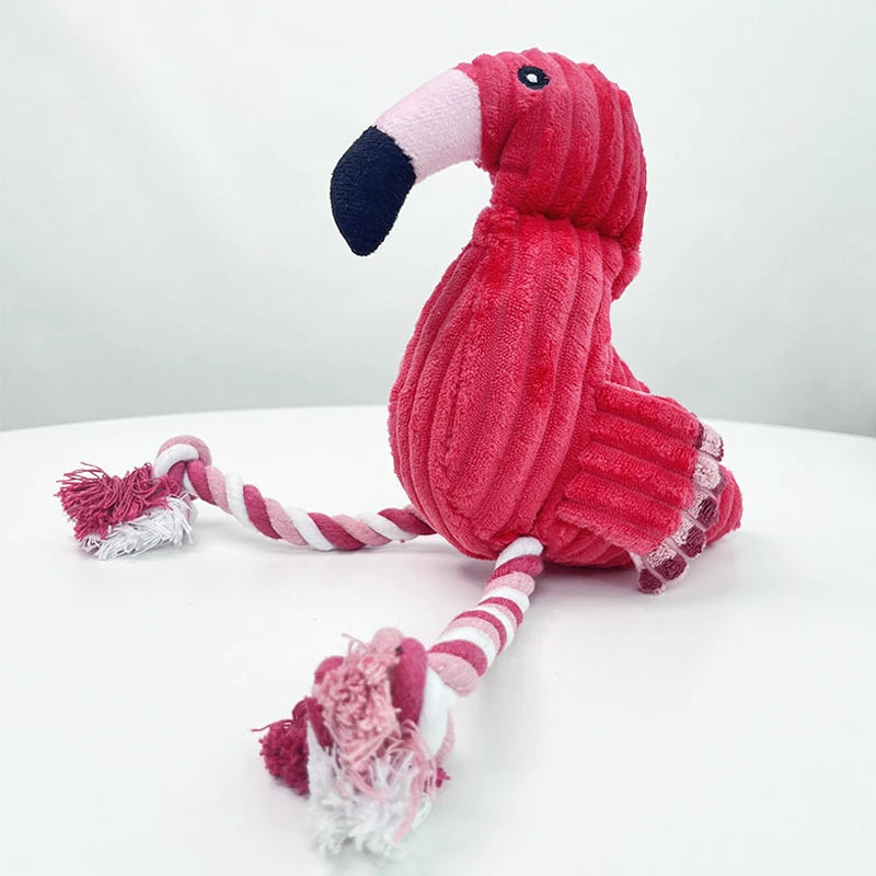 1PC Animal Shape Squeaky Toys Plush Dog Toy Cute Bite Resistant Corduroy Dog Toys for Small Large Dogs Puppy Pet Dog Accessories