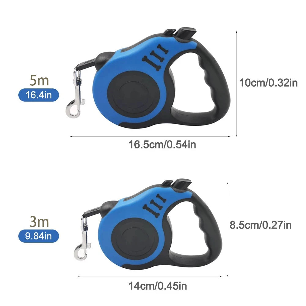 3M/5M Retractable Dog Leash – Automatic Nylon Lead for Dogs