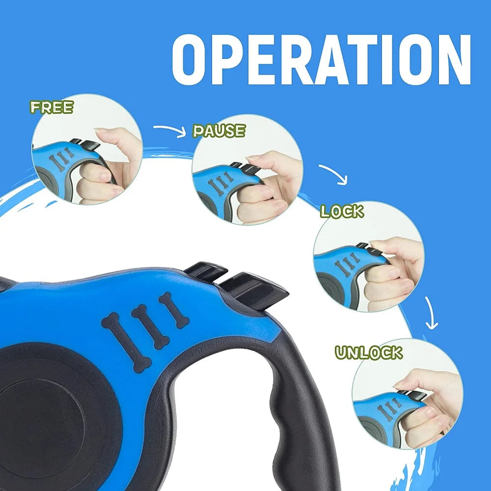 3M/5M Retractable Dog Leash – Automatic Nylon Lead for Dogs