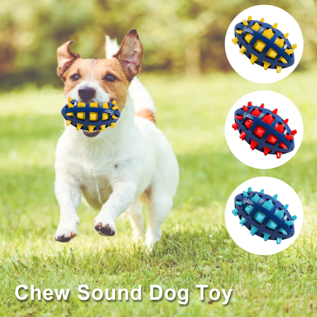 Squeaky Puppy Ball Toy Interactive Rubber Comfortable Dog Creative Pet Ball for Teething Cleaning Playing Chewers Tpr Sound Foot