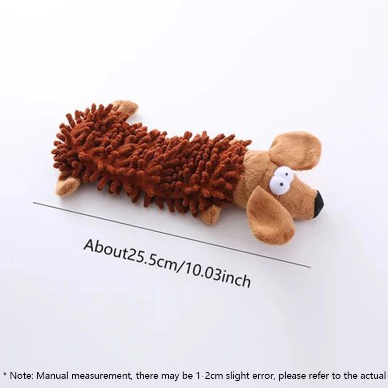 1 Plush Toy with a Dog Gnawing and Making Sounds Pet Dog Toy Sound Plush Toy Mop Fur Shell Frog Hippo Teeth Grinding Supplies