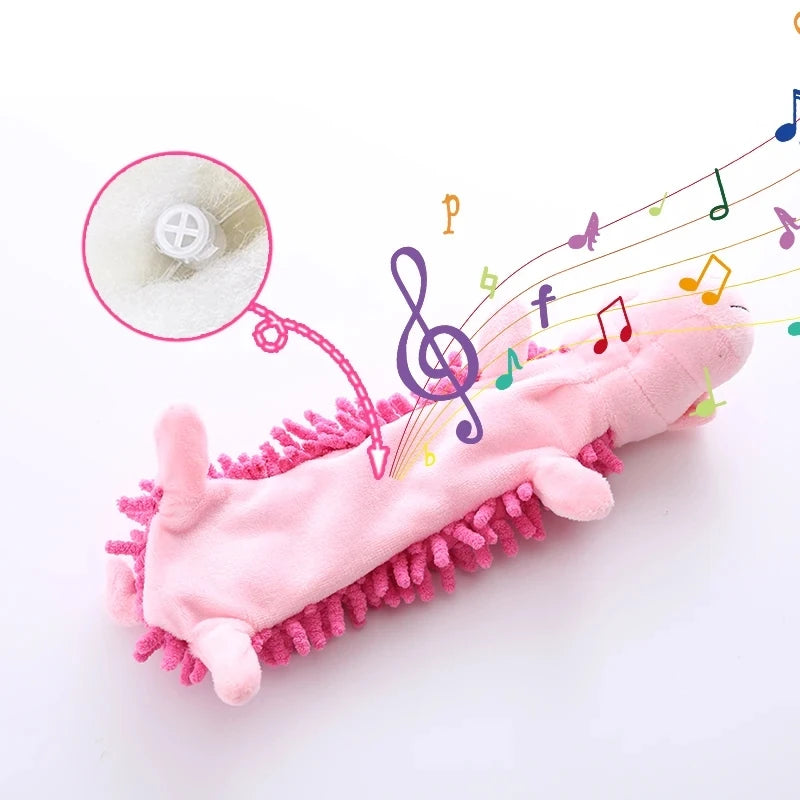1 Plush Toy with a Dog Gnawing and Making Sounds Pet Dog Toy Sound Plush Toy Mop Fur Shell Frog Hippo Teeth Grinding Supplies