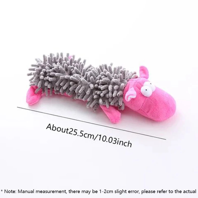 1 Plush Toy with a Dog Gnawing and Making Sounds Pet Dog Toy Sound Plush Toy Mop Fur Shell Frog Hippo Teeth Grinding Supplies