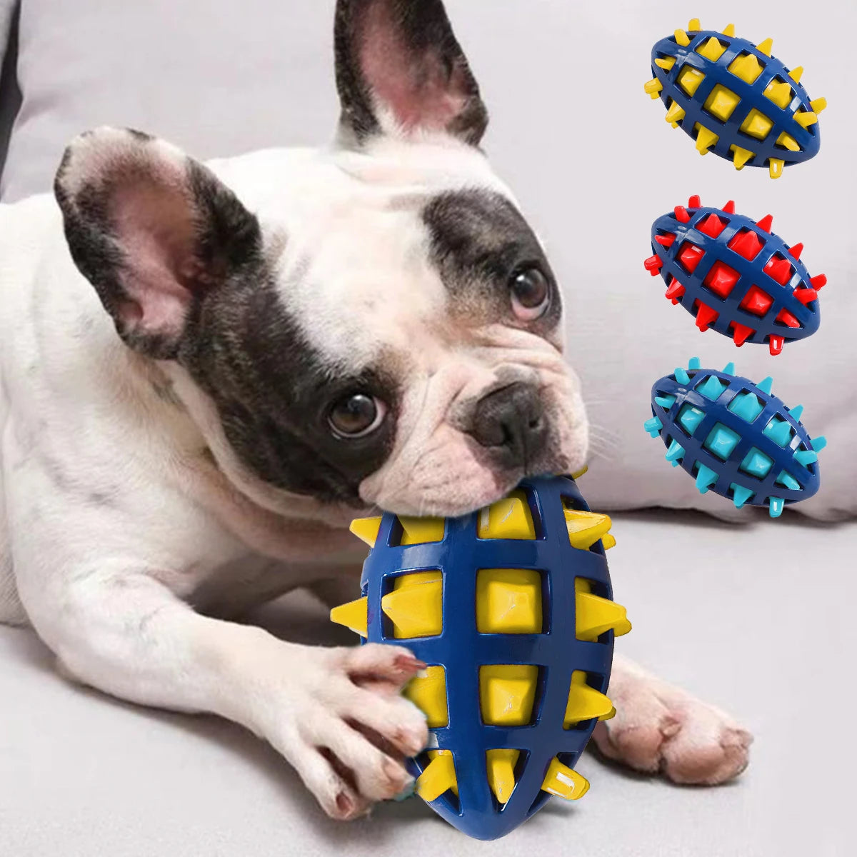 Squeaky Puppy Ball Toy Interactive Rubber Comfortable Dog Creative Pet Ball for Teething Cleaning Playing Chewers Tpr Sound Foot