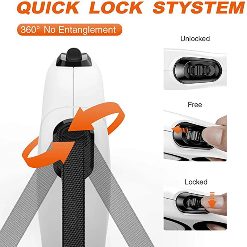 Durable Retractable Dog Leash – 3M/5M/8M Automatic Extendable Lead for Small to Large Dogs