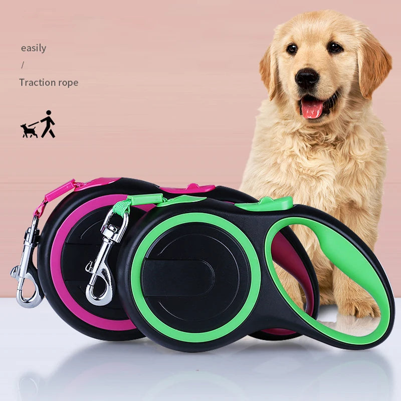 Durable Retractable Dog Leash – 3M/5M/8M Automatic Extendable Lead for Small to Large Dogs