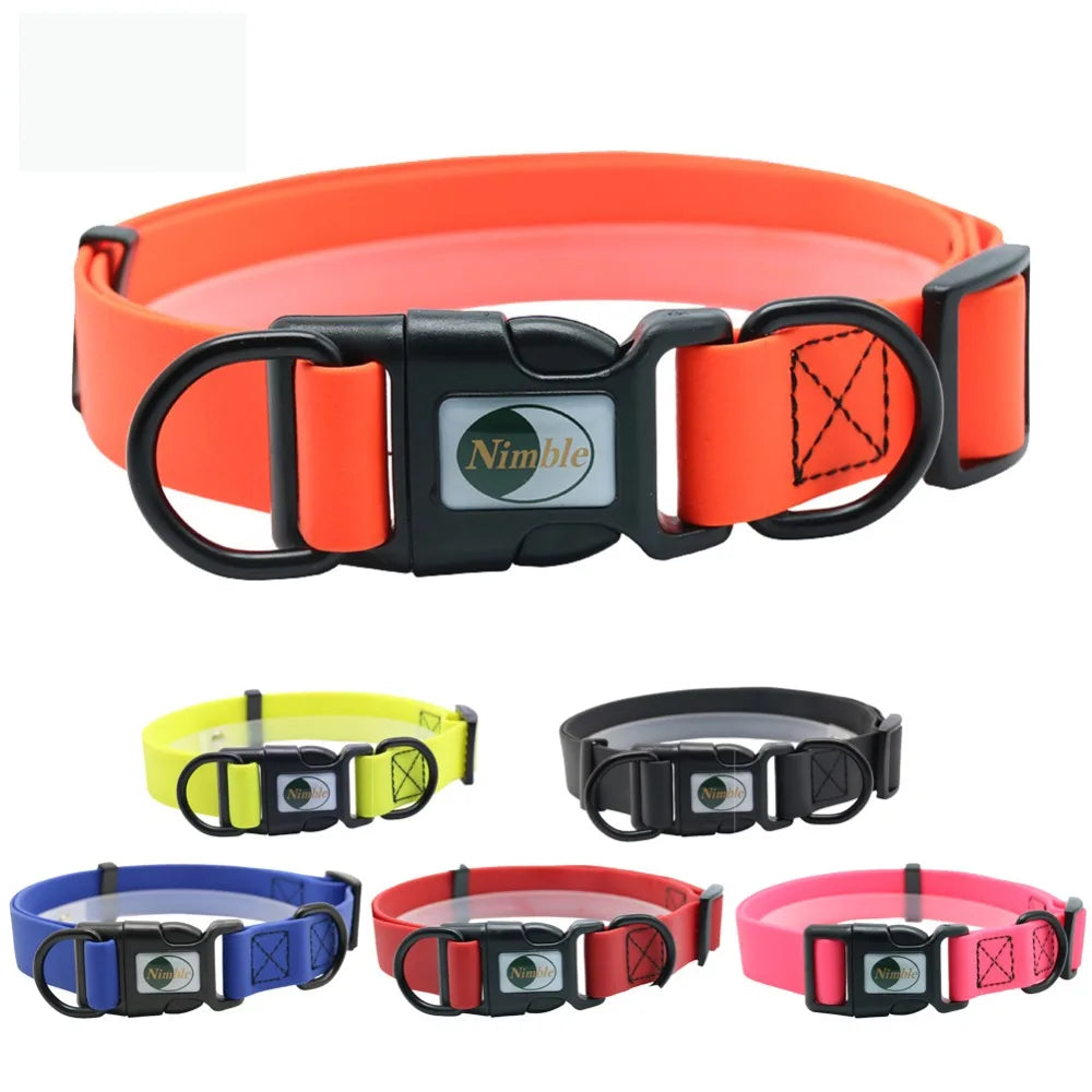 Waterproof PVC Dog Collar – Easy-Clean Pet Collar for Small to Large Dogs