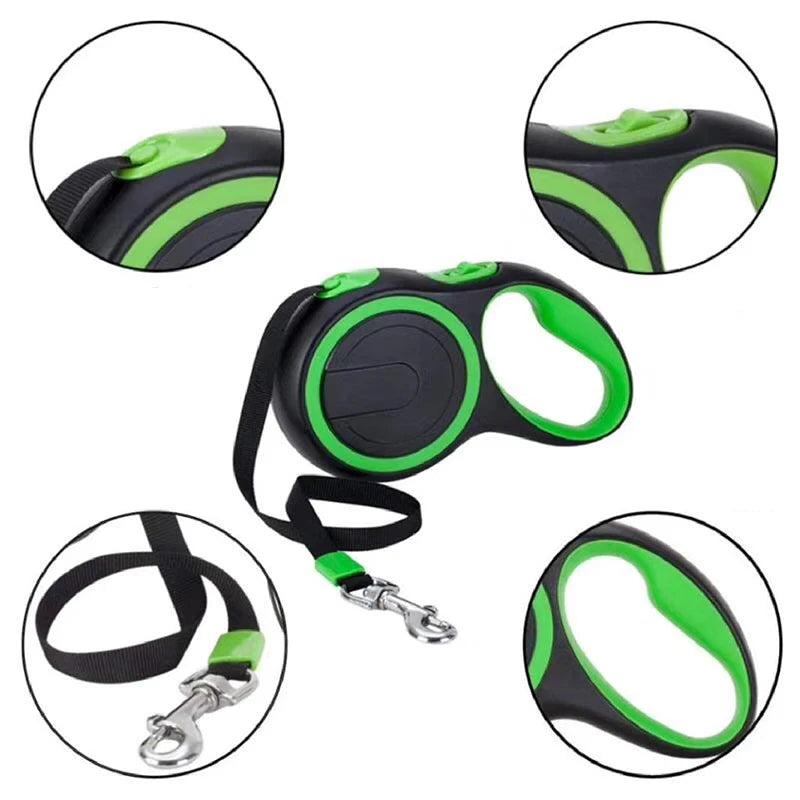 Durable Retractable Dog Leash – 3M/5M/8M Automatic Extendable Lead for Small to Large Dogs