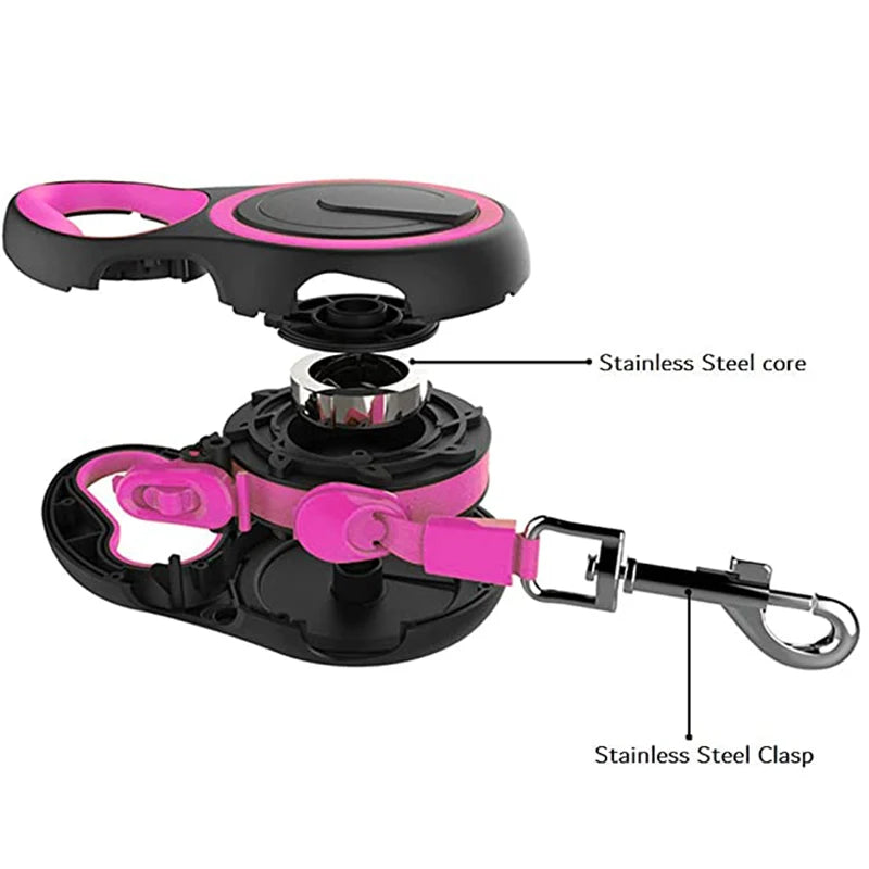 Durable Retractable Dog Leash – 3M/5M/8M Automatic Extendable Lead for Small to Large Dogs