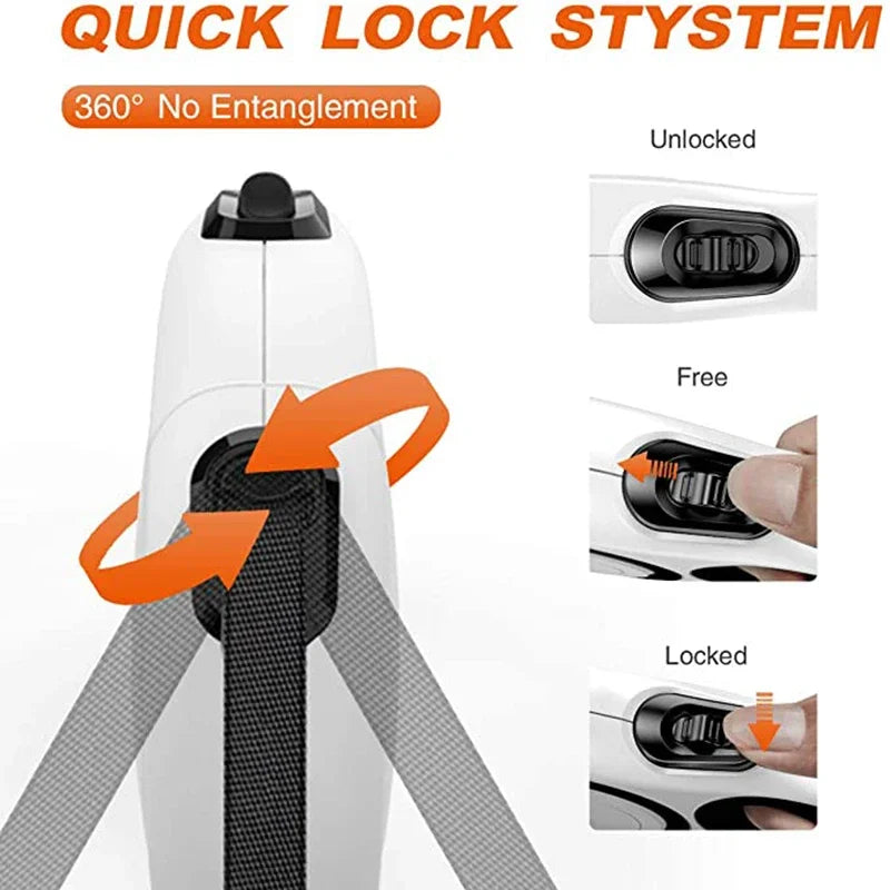 Durable Retractable Dog Leash – 3M/5M/8M Automatic Extendable Lead for Small to Large Dogs