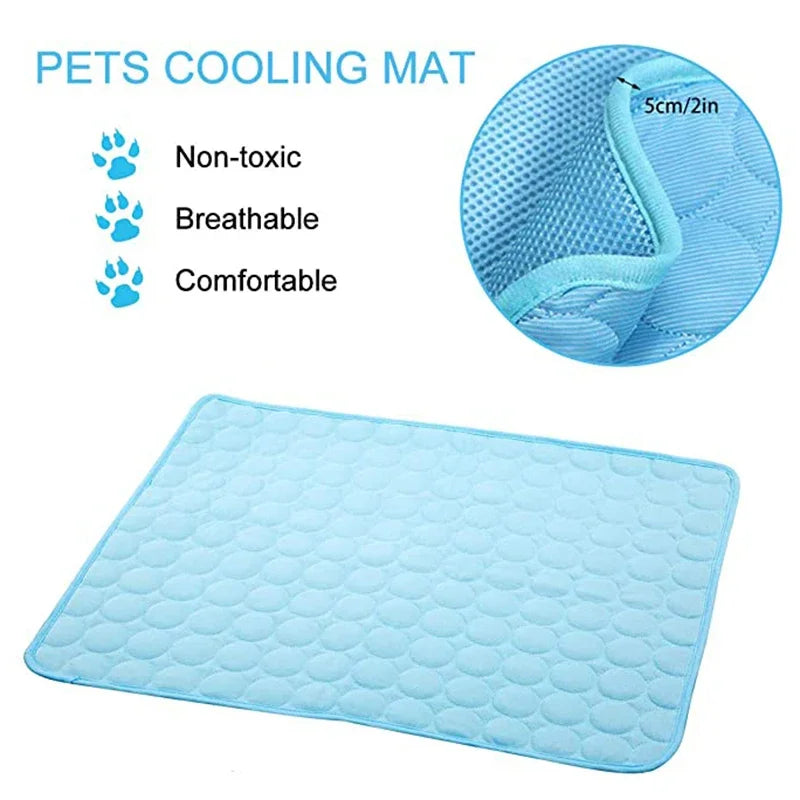 Cooling Summer Dog Mat – Breathable, Washable Pet Pad for Home & Travel