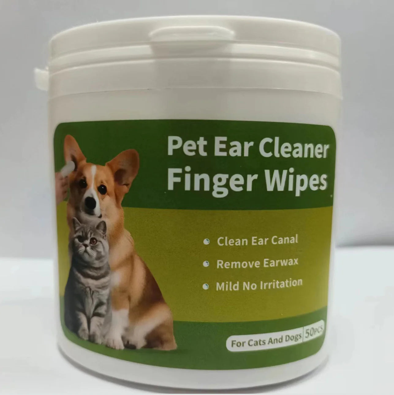 Pet Ear Cleaning Finger Wipes – Mite Removal & Ear Care for Dogs & Cats