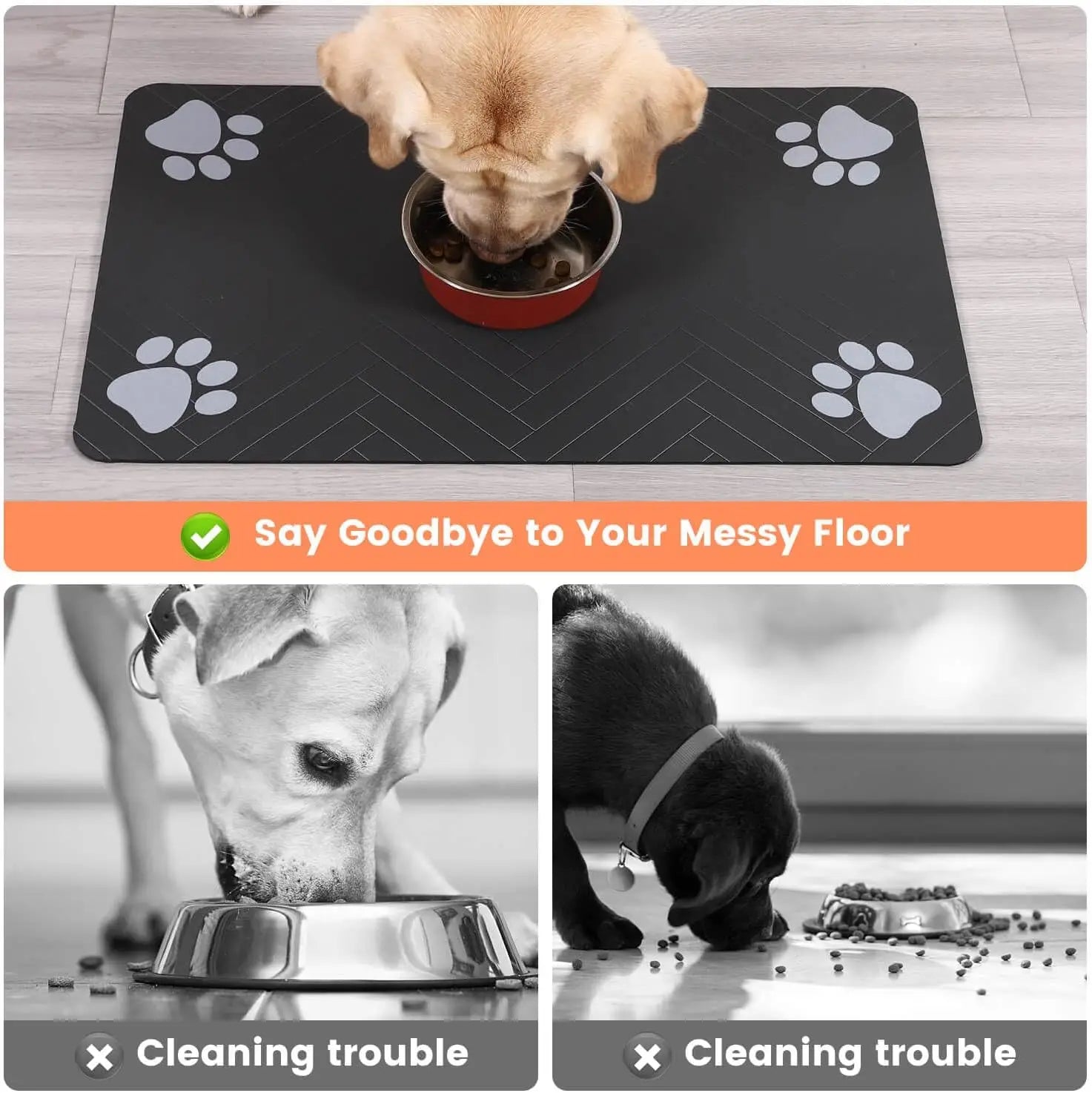 Waterproof Pet Feeding Mat – Non-Slip, Quick-Dry Placemat for Dogs & Cats