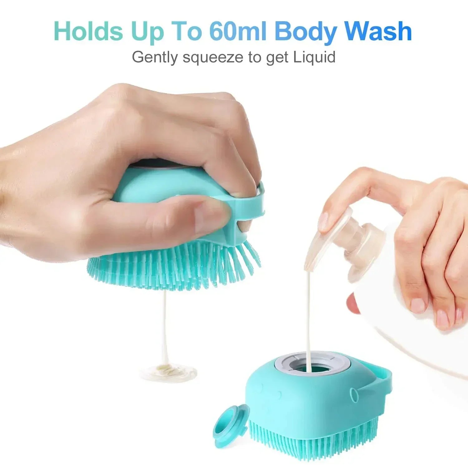 Soft Silicone Pet Bath & Massage Brush – Gentle Grooming for Dogs & Cats