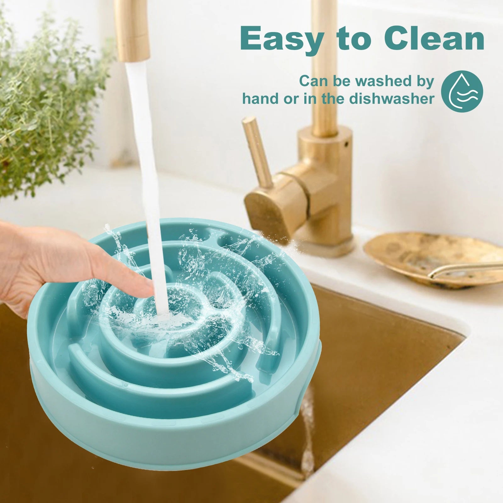 Non-Slip Slow Feeder Dog Bowl – Anti-Gulping Food Dish for All Breeds