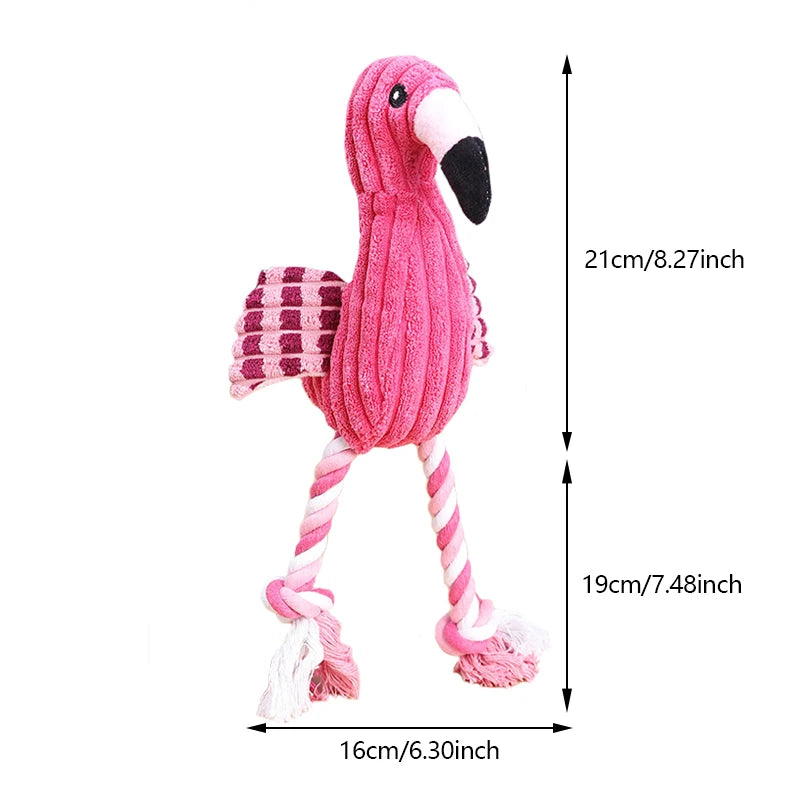 Squeaky Animal Plush Dog Toy – Bite Resistant Corduroy for All Dogs