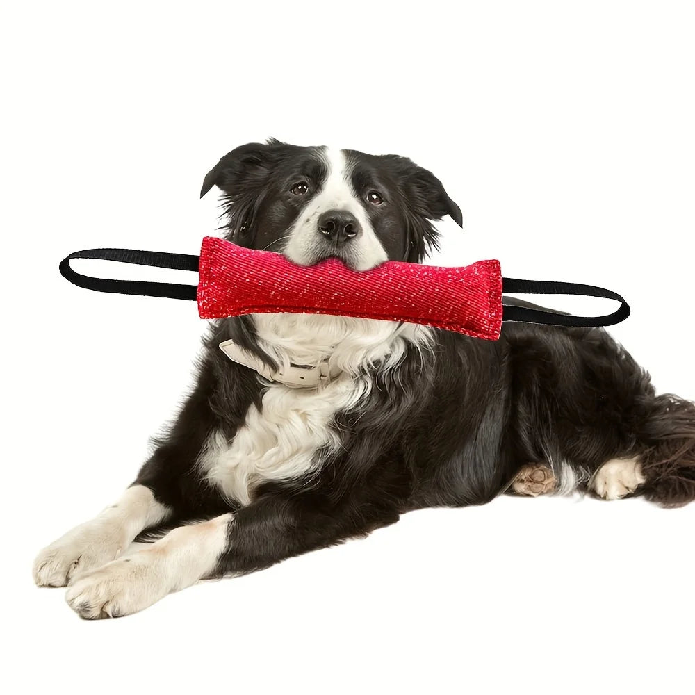 Double-Handle Dog Training Bite Stick – Durable Jute Toy for Interactive Play & Teeth Grinding