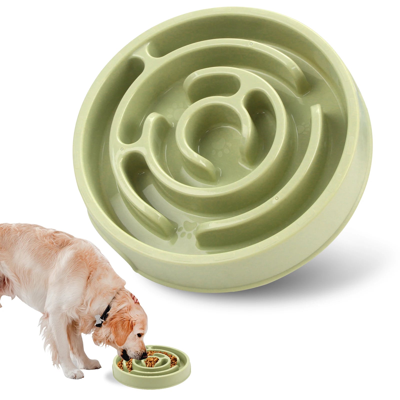Non-Slip Slow Feeder Dog Bowl – Anti-Gulping Food Dish for All Breeds