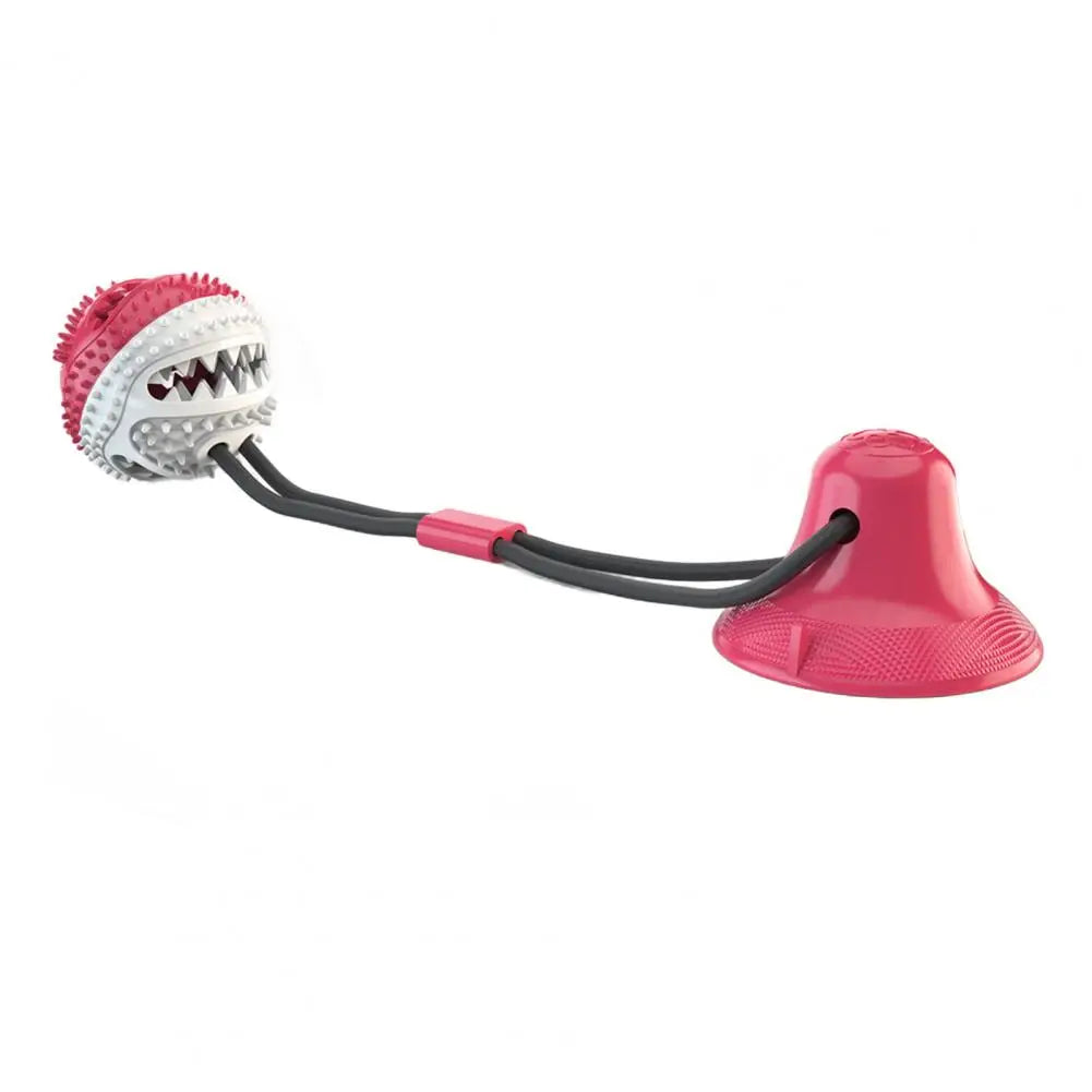 Interactive Suction Cup Dog Toy – Chew, Tug & Treat Puzzle for Aggressive Chewers