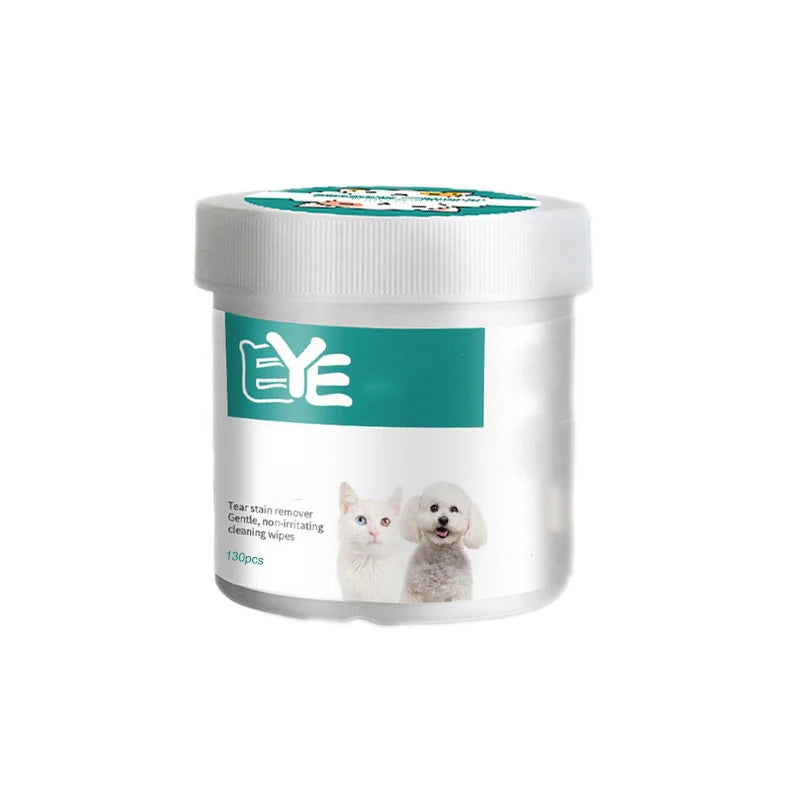 Pet Eye Wipes – Tear Stain Remover for Cats & Dogs (130pcs)