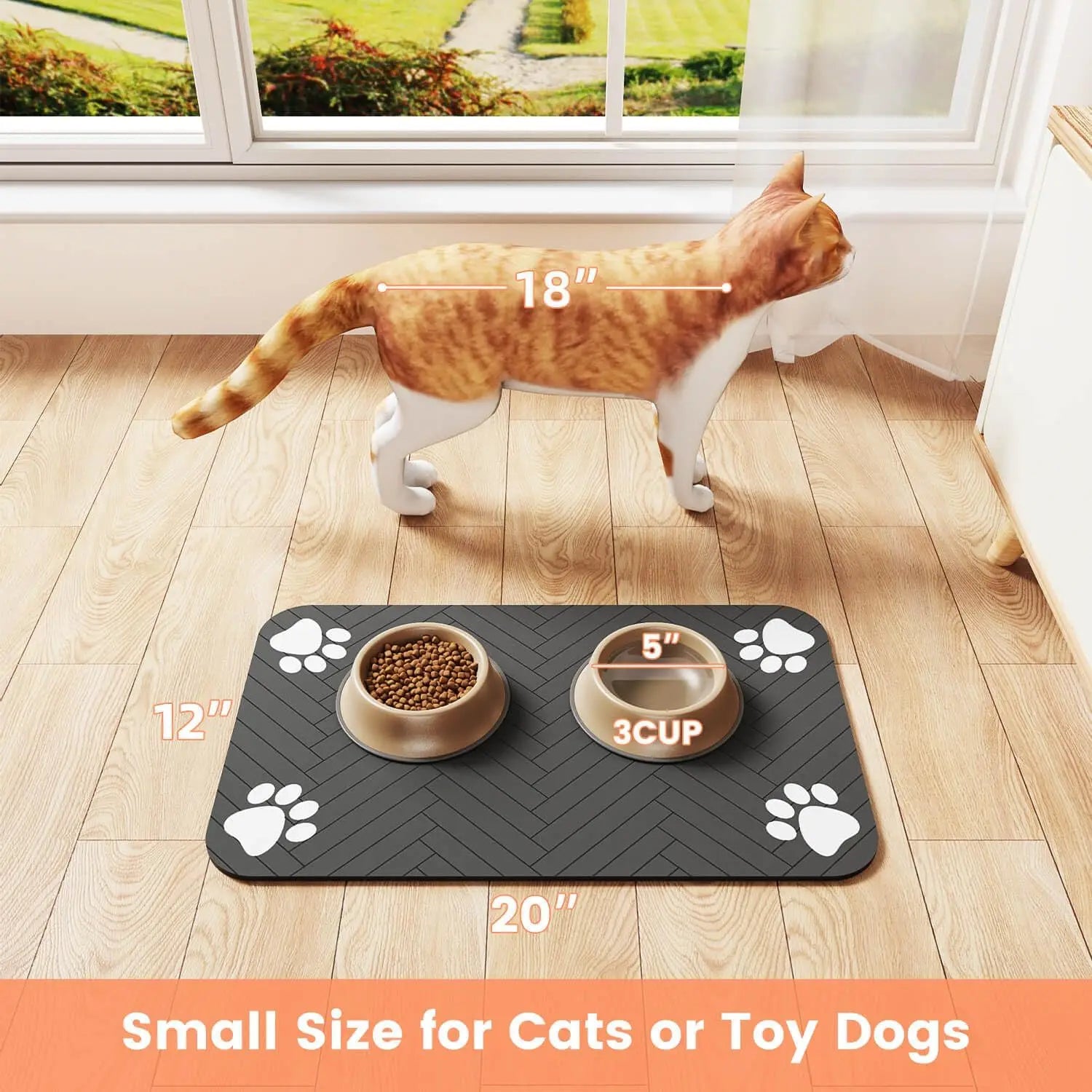 Waterproof Pet Feeding Mat – Non-Slip, Quick-Dry Placemat for Dogs & Cats