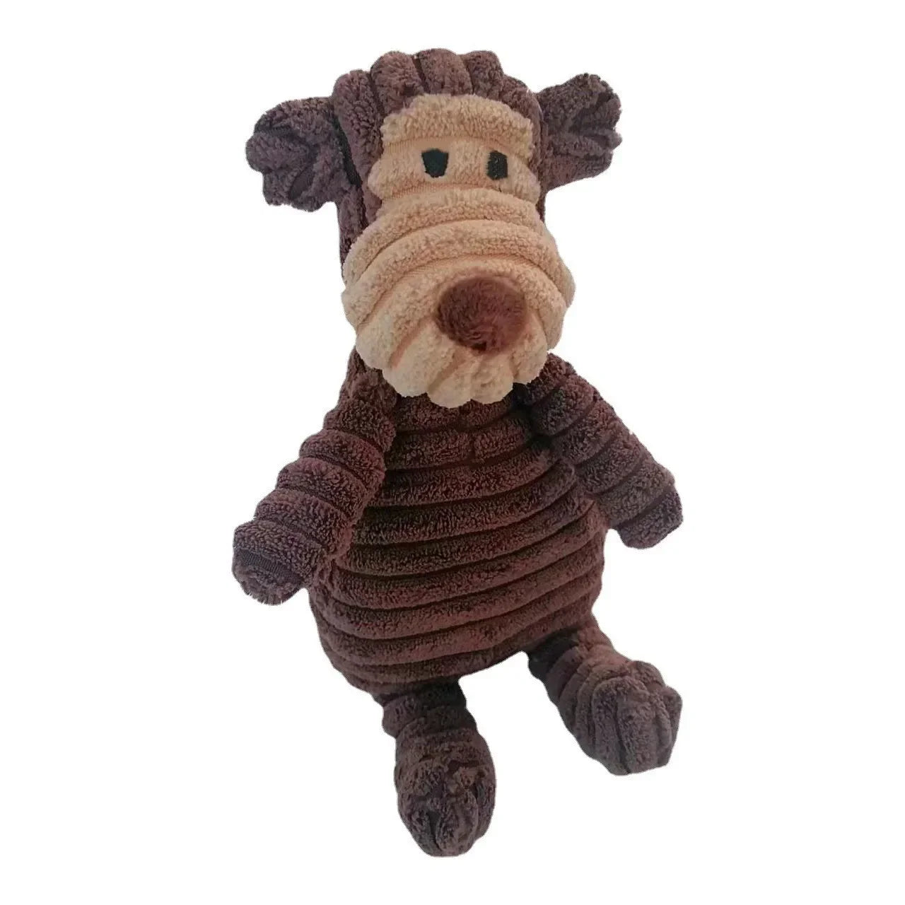 Plush Animal Dog Toy – Squeaky Bite-Resistant Corduroy Toy for Puppies & Dogs