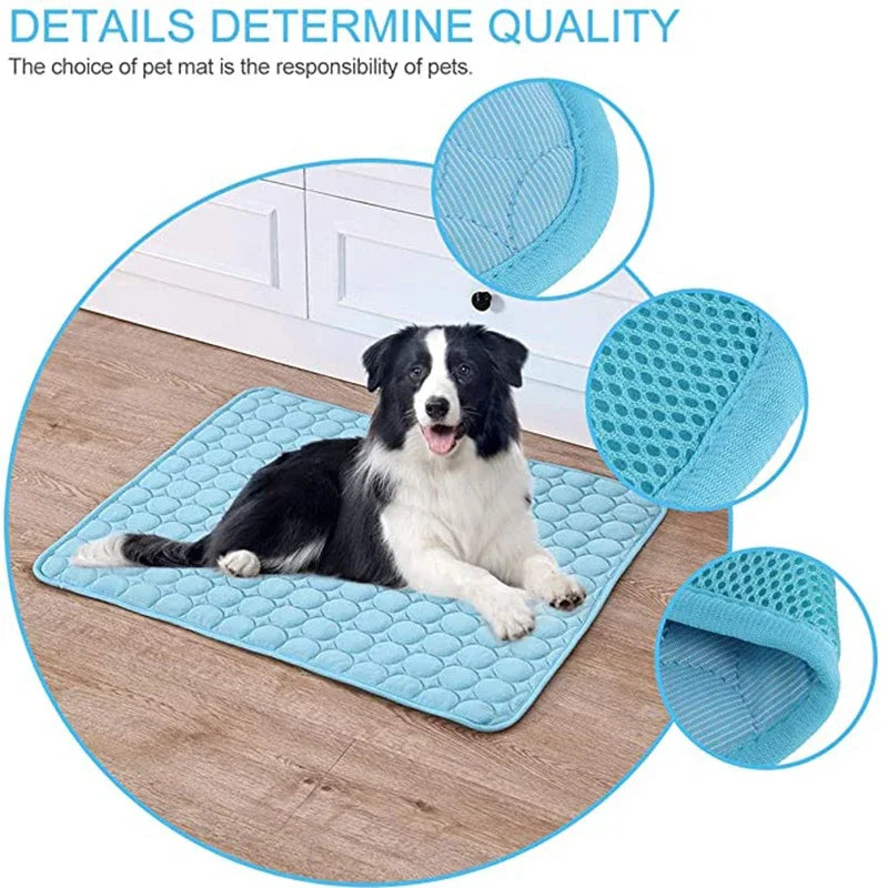 Cooling Summer Dog Mat – Breathable, Washable Pet Pad for Home & Travel