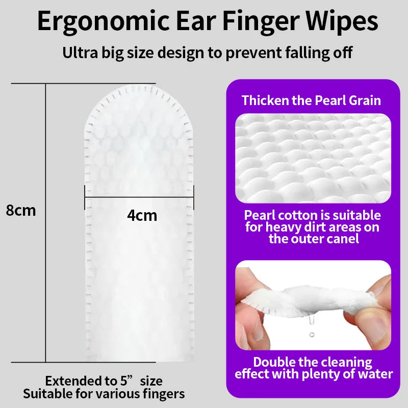 Pet Ear Cleaning Finger Wipes – Mite Removal & Ear Care for Dogs & Cats