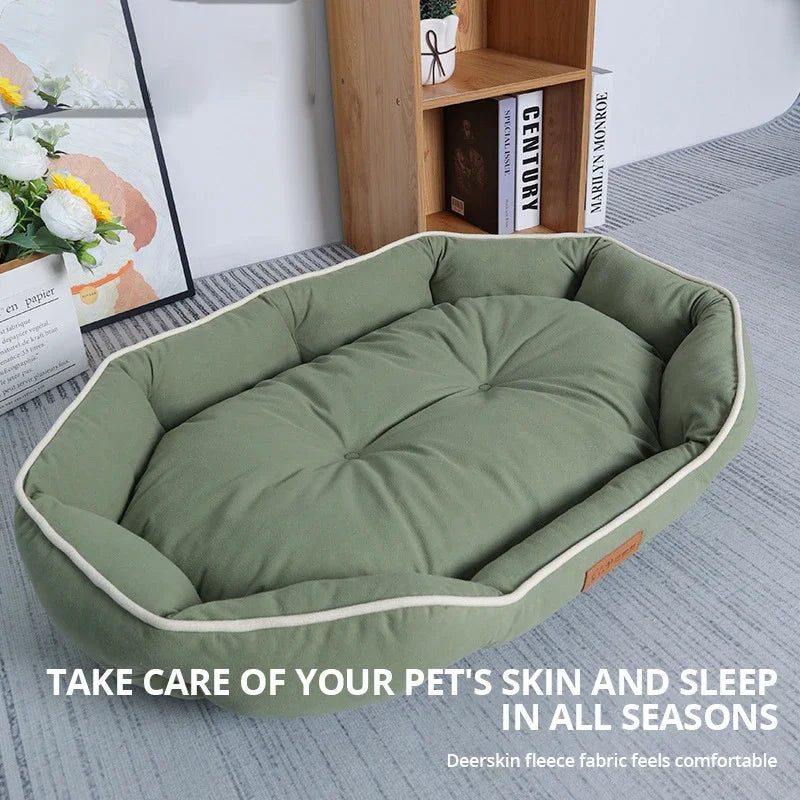 Deluxe Plush Dog Bed – Large Washable Bed for Home Comfort & Support