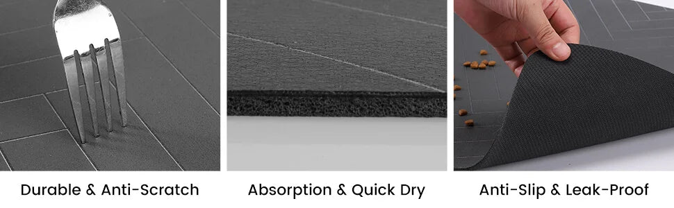 Waterproof Pet Feeding Mat – Non-Slip, Quick-Dry Placemat for Dogs & Cats