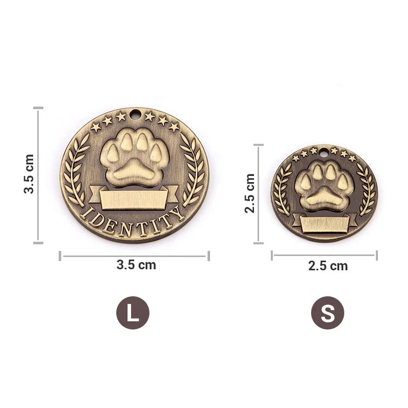 Custom Engraved Pet ID Tag – Personalized Nameplate for Dogs & Cats