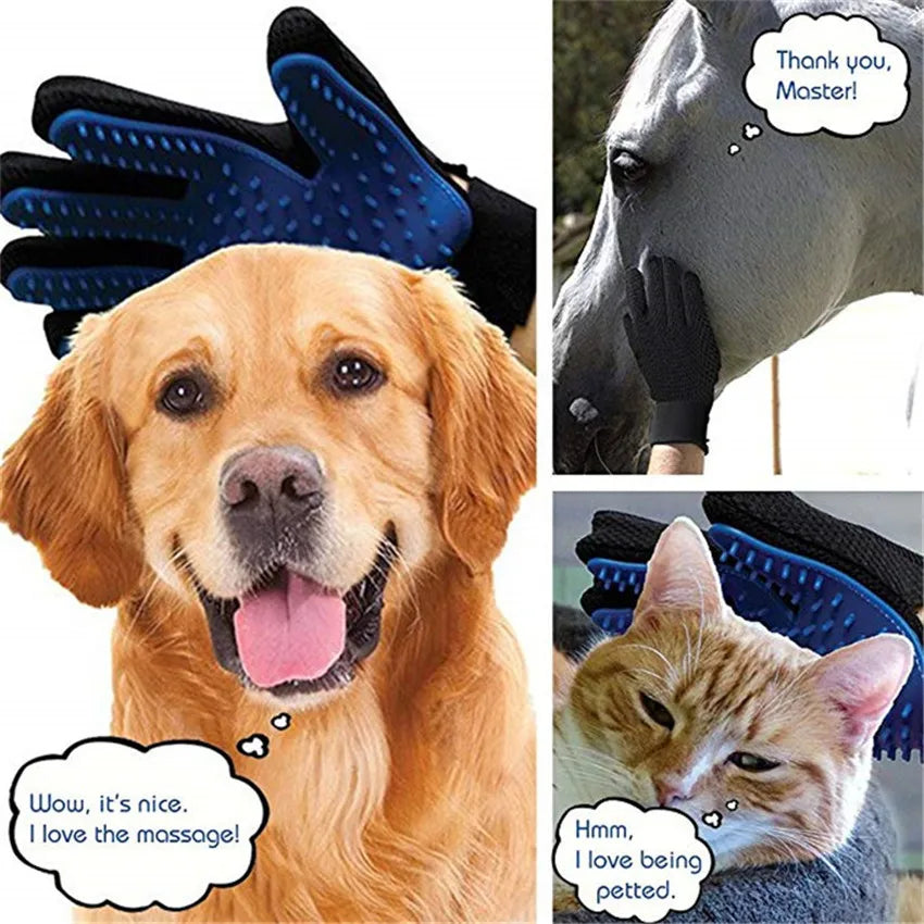 PROSTORMER Pet Grooming Glove – Silicone Deshedding Brush for Dogs & Cats