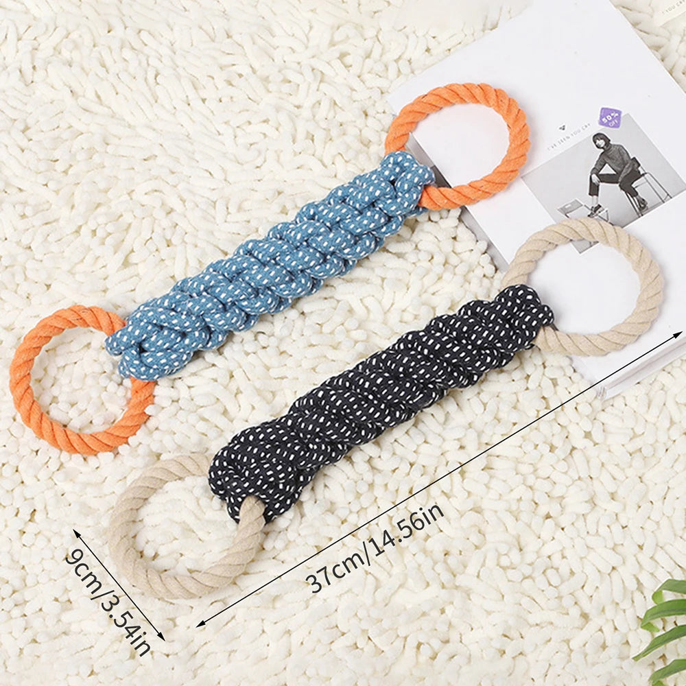 Handwoven Rope Dog Toy – Natural Chew & Teeth Cleaning Fun