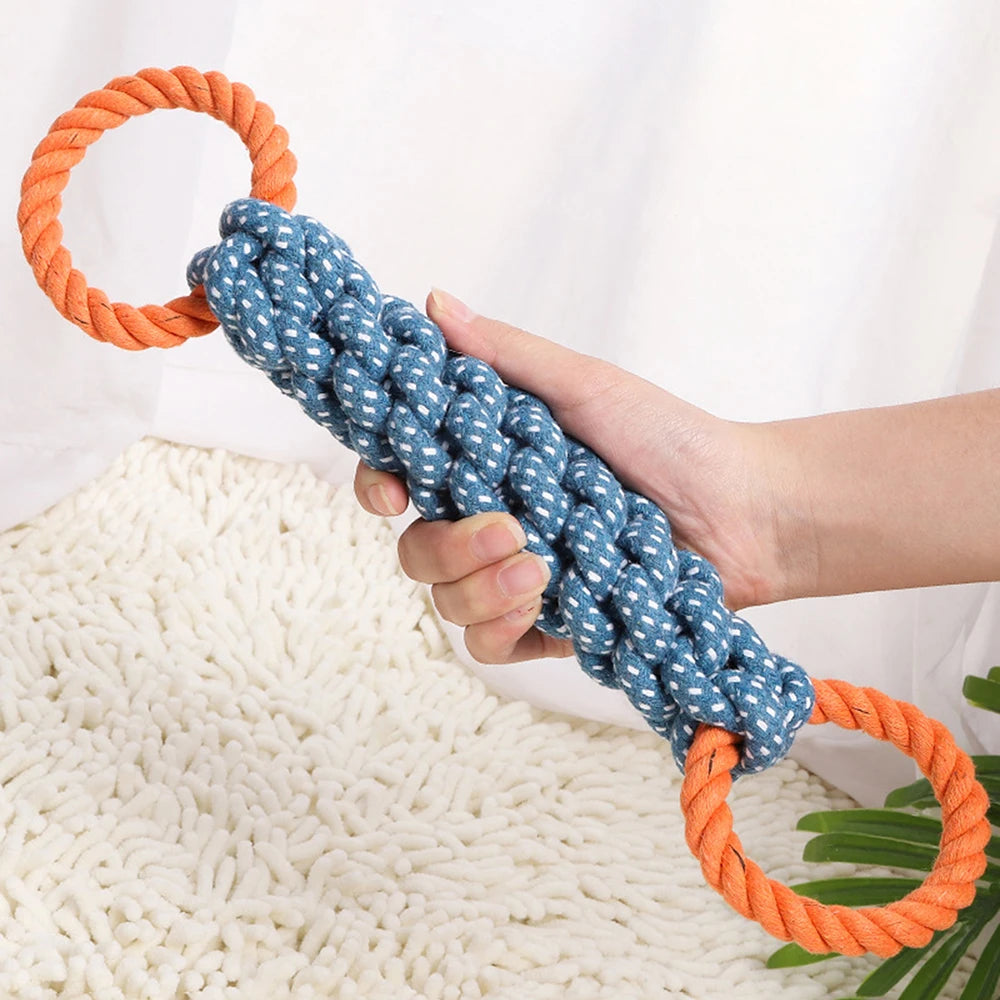 Handwoven Rope Dog Toy – Natural Chew & Teeth Cleaning Fun