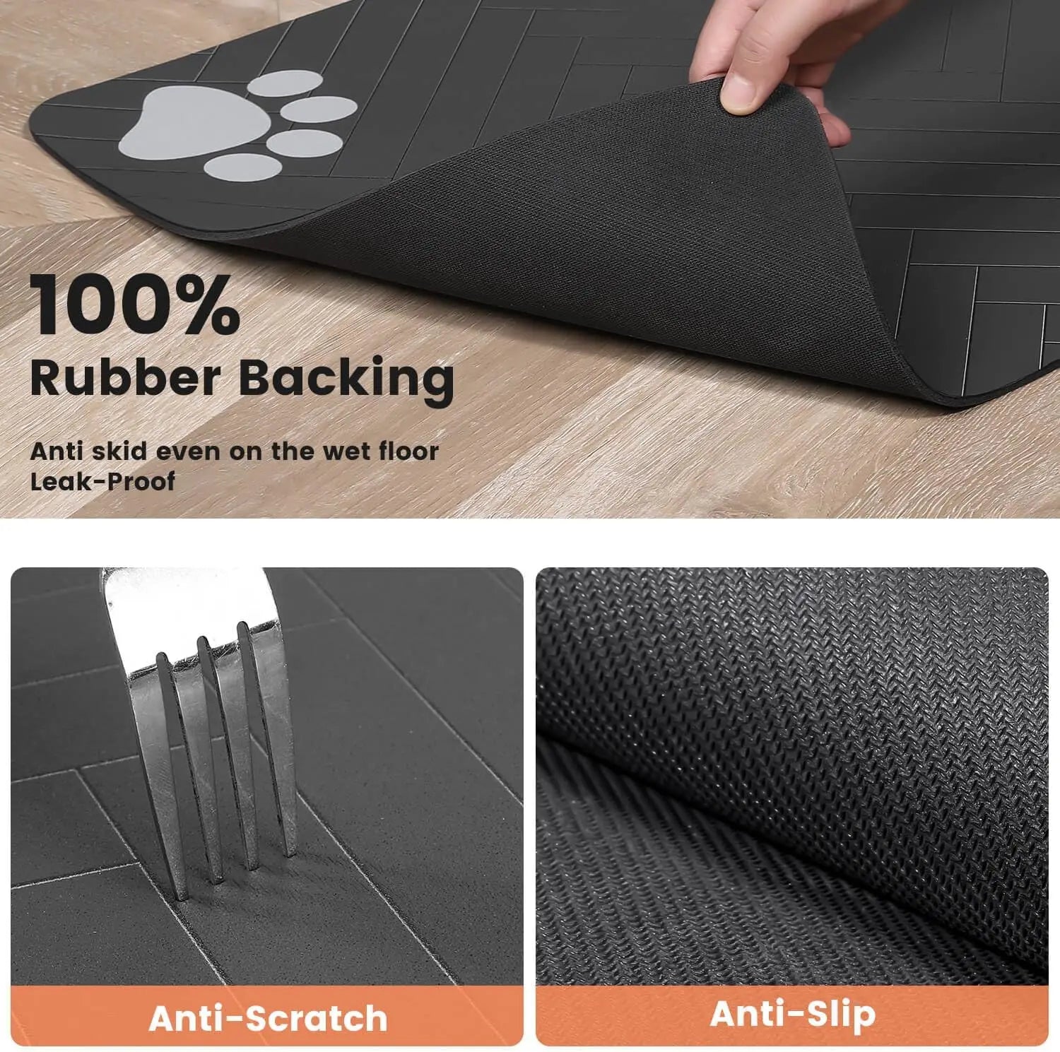 Waterproof Pet Feeding Mat – Non-Slip, Quick-Dry Placemat for Dogs & Cats