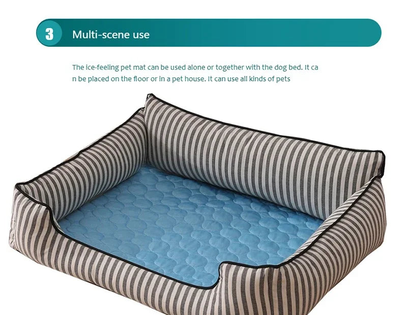 Cooling Summer Dog Mat – Breathable, Washable Pet Pad for Home & Travel