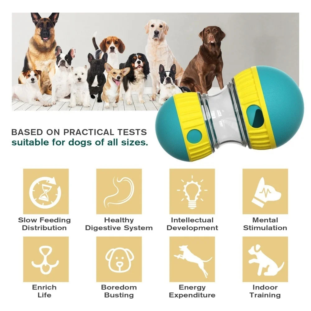 Interactive Treat Dispenser Toy – Adjustable Slow Feeder for Dogs