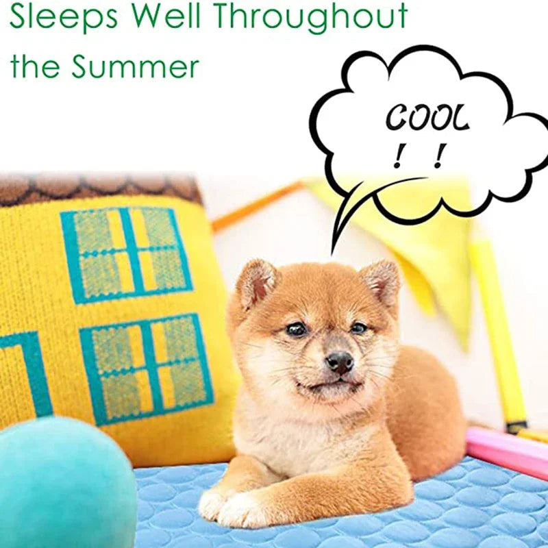 Cooling Summer Dog Mat – Breathable, Washable Pet Pad for Home & Travel