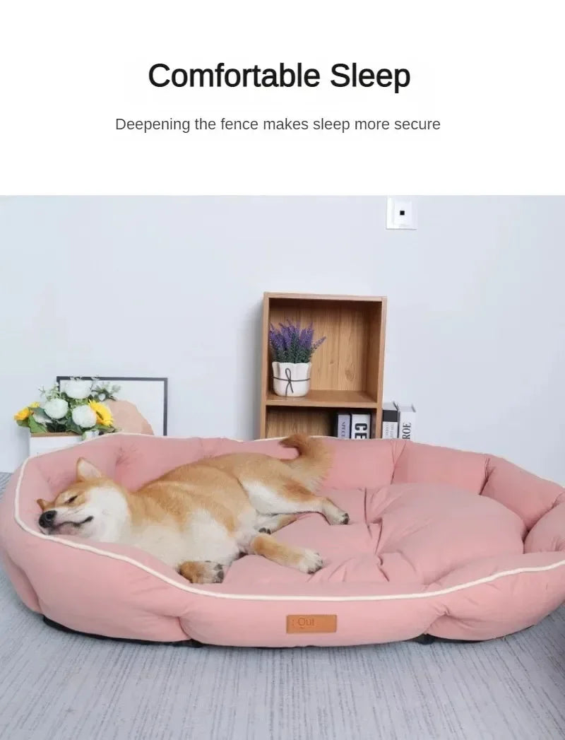 Deluxe Plush Dog Bed – Large Washable Bed for Home Comfort & Support