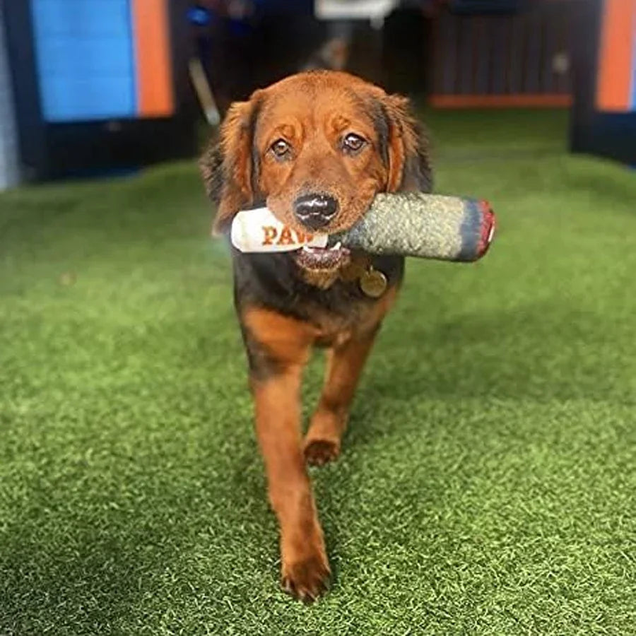 Cigar Plush Squeaky Dog Toy – Funny Chew Toy for Small & Medium Dogs