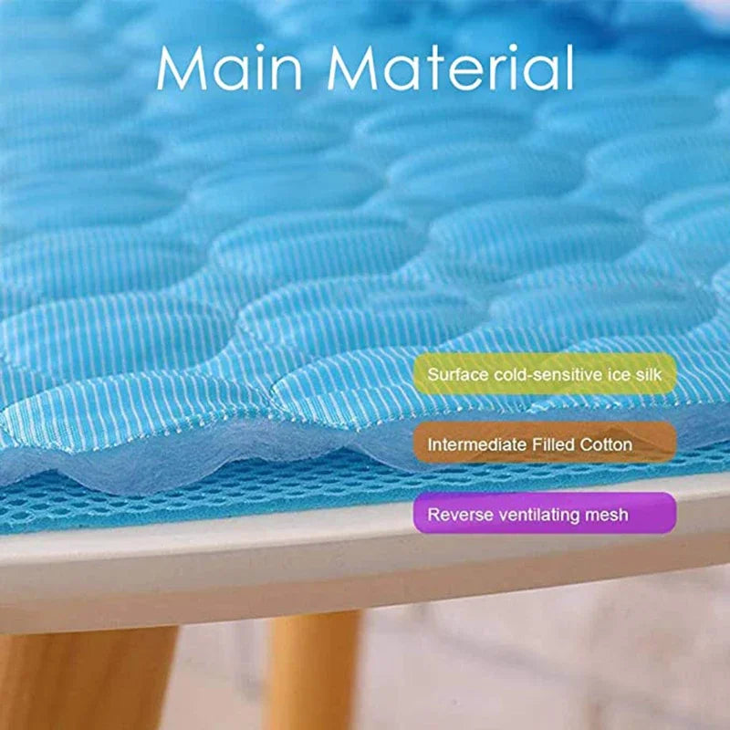 Cooling Summer Dog Mat – Breathable, Washable Pet Pad for Home & Travel