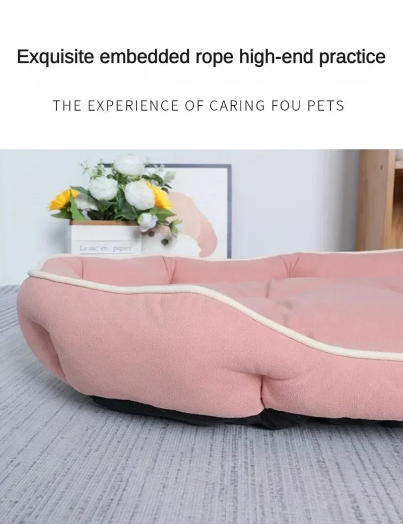 Deluxe Plush Dog Bed – Large Washable Bed for Home Comfort & Support