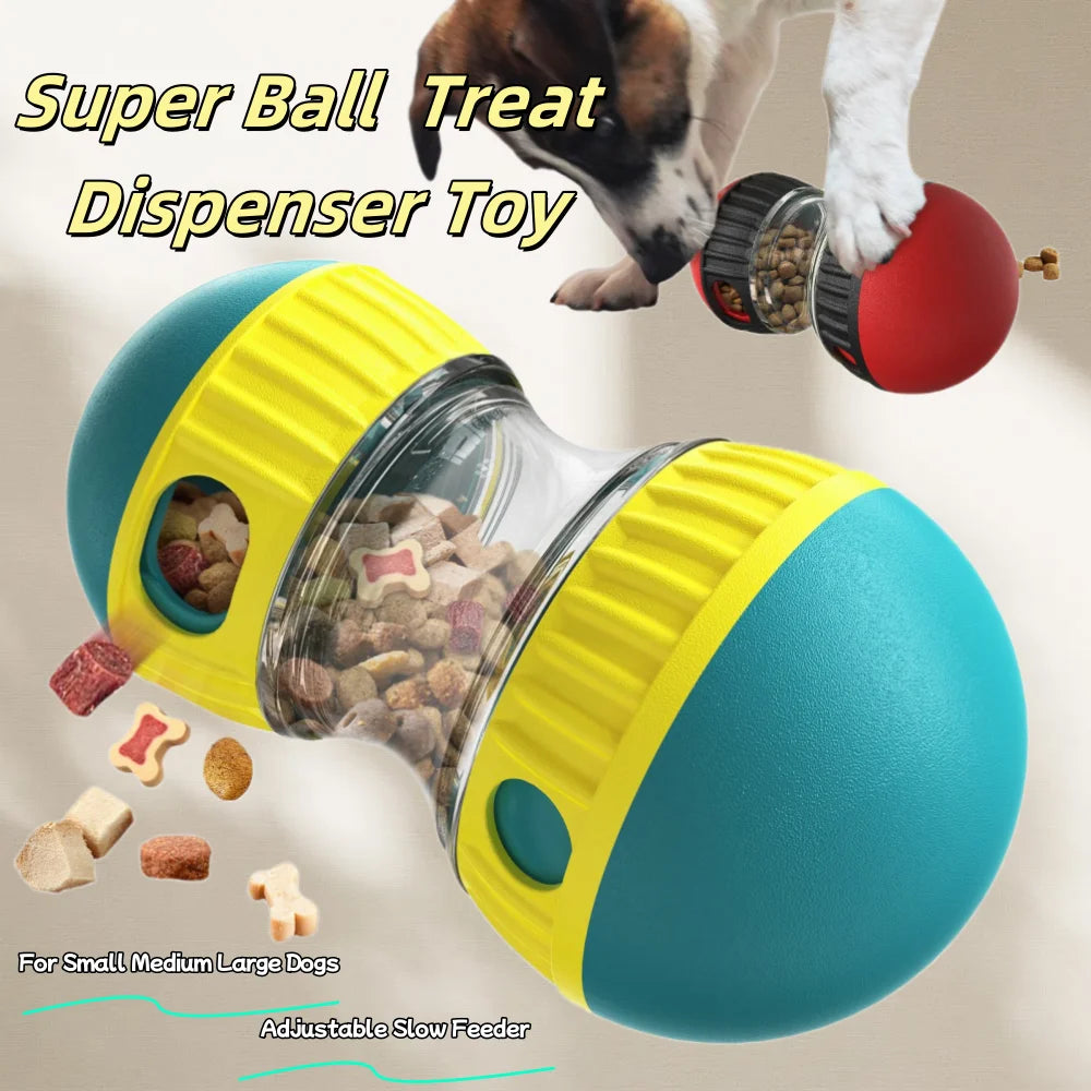 Interactive Treat Dispenser Toy – Adjustable Slow Feeder for Dogs