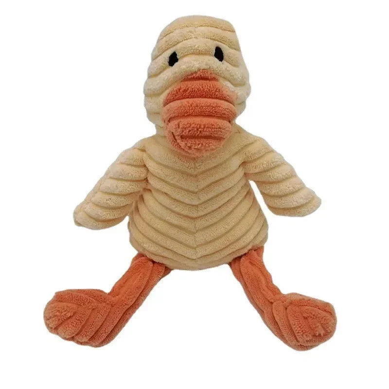 Plush Animal Dog Toy – Squeaky Bite-Resistant Corduroy Toy for Puppies & Dogs