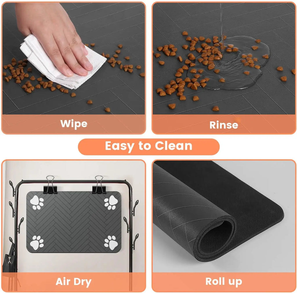 Waterproof Pet Feeding Mat – Non-Slip, Quick-Dry Placemat for Dogs & Cats