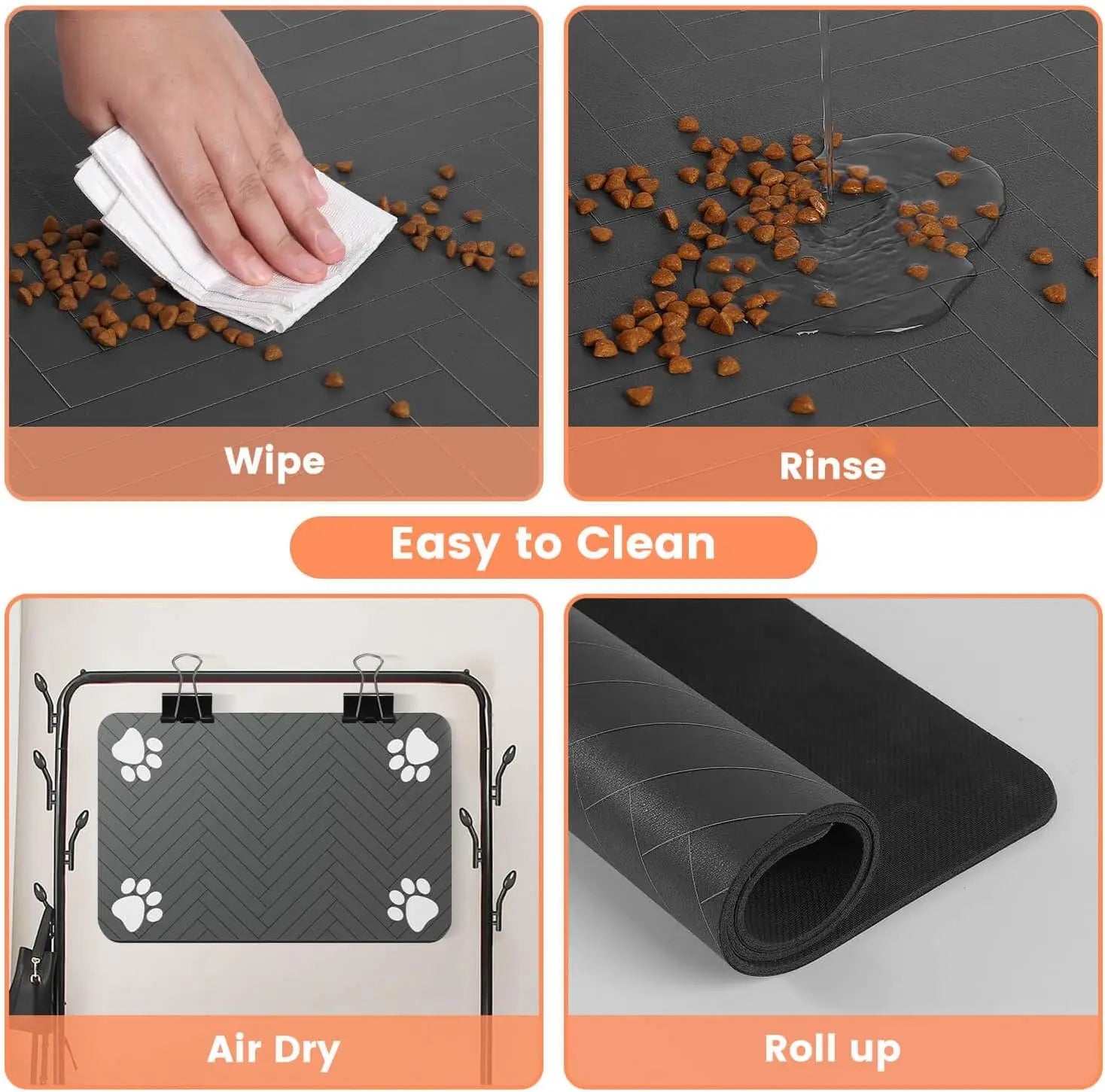 Waterproof Pet Feeding Mat – Non-Slip, Quick-Dry Placemat for Dogs & Cats
