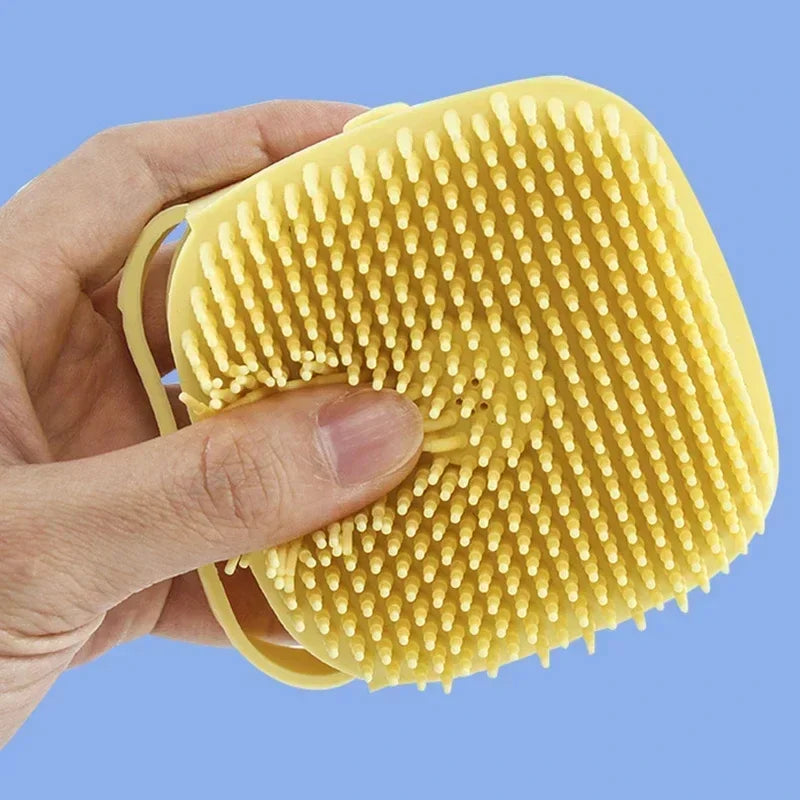 Soft Silicone Pet Bath & Massage Brush – Gentle Grooming for Dogs & Cats