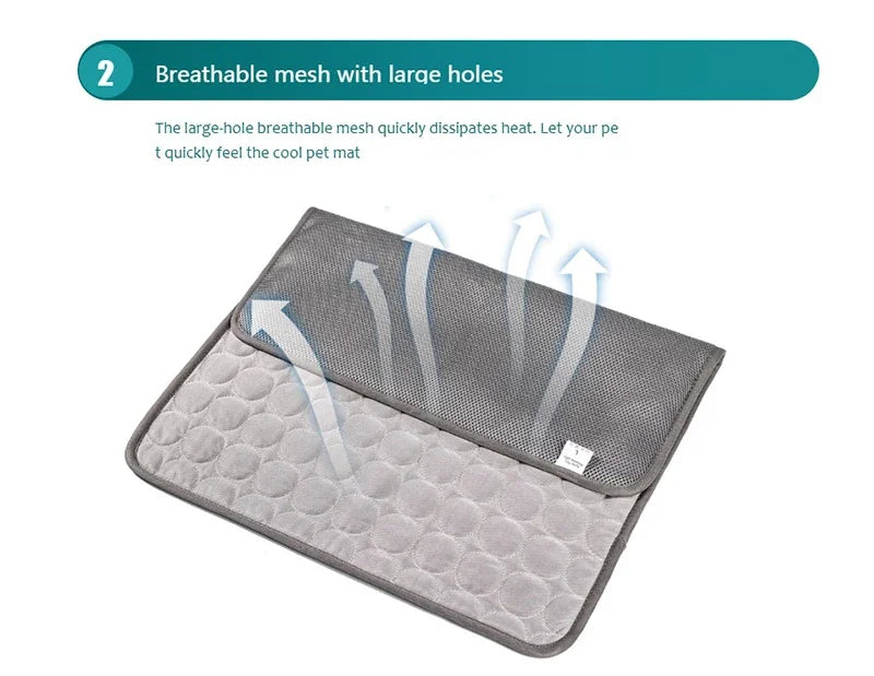 Cooling Summer Dog Mat – Breathable, Washable Pet Pad for Home & Travel
