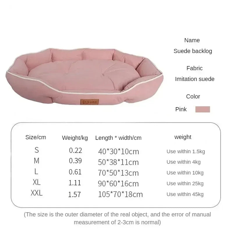 Deluxe Plush Dog Bed – Large Washable Bed for Home Comfort & Support