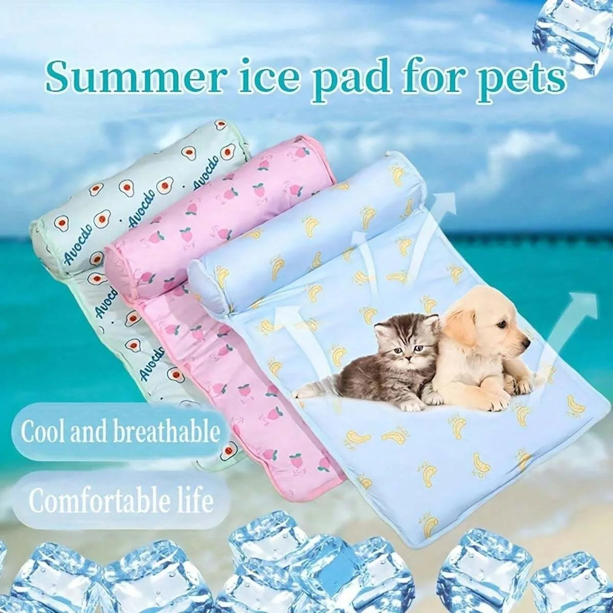 Cooling Summer Dog Mat – Breathable, Washable Pet Pad for Dogs & Cats